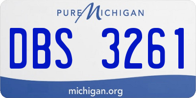 MI license plate DBS3261