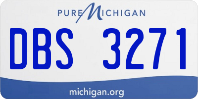 MI license plate DBS3271