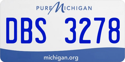 MI license plate DBS3278