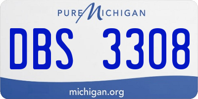 MI license plate DBS3308