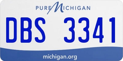 MI license plate DBS3341