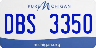 MI license plate DBS3350