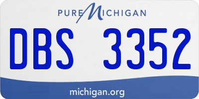 MI license plate DBS3352
