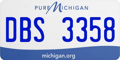 MI license plate DBS3358