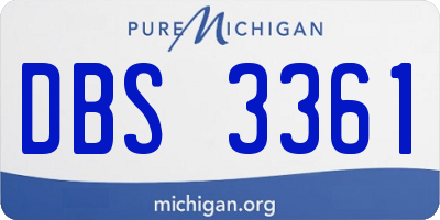 MI license plate DBS3361