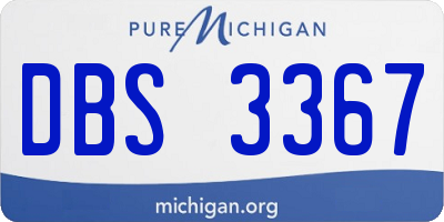 MI license plate DBS3367