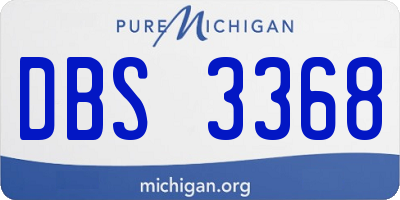 MI license plate DBS3368