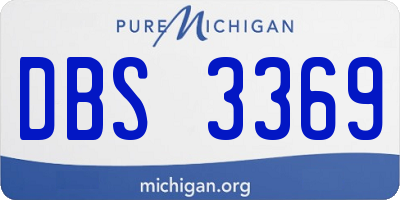 MI license plate DBS3369