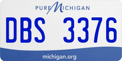 MI license plate DBS3376