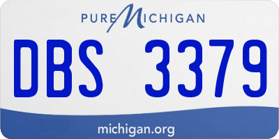 MI license plate DBS3379