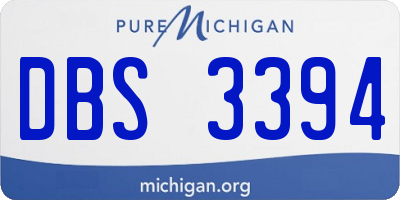 MI license plate DBS3394