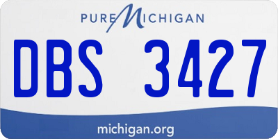 MI license plate DBS3427