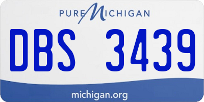 MI license plate DBS3439