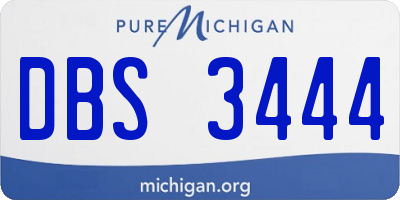 MI license plate DBS3444