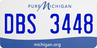MI license plate DBS3448