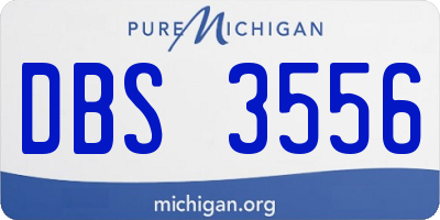 MI license plate DBS3556
