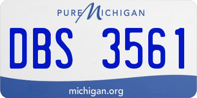 MI license plate DBS3561