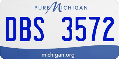 MI license plate DBS3572