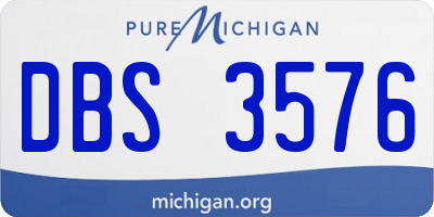 MI license plate DBS3576