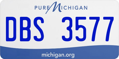 MI license plate DBS3577