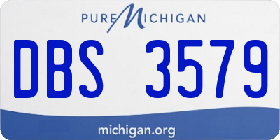 MI license plate DBS3579