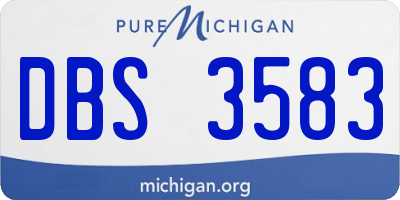 MI license plate DBS3583