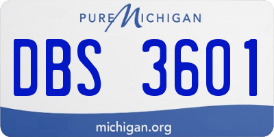 MI license plate DBS3601