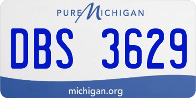 MI license plate DBS3629