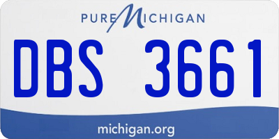MI license plate DBS3661