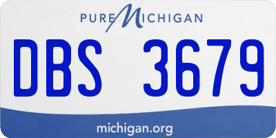 MI license plate DBS3679