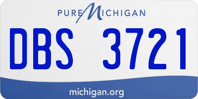 MI license plate DBS3721