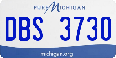 MI license plate DBS3730
