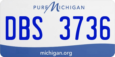 MI license plate DBS3736