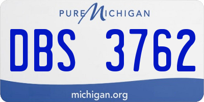 MI license plate DBS3762