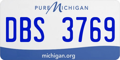 MI license plate DBS3769