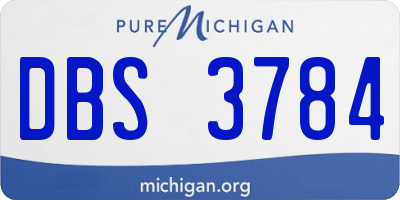 MI license plate DBS3784