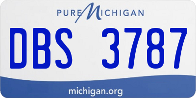MI license plate DBS3787