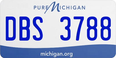 MI license plate DBS3788