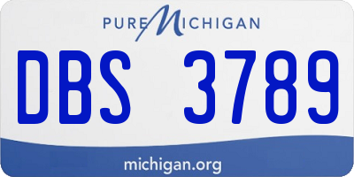 MI license plate DBS3789