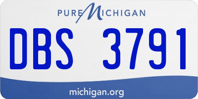 MI license plate DBS3791