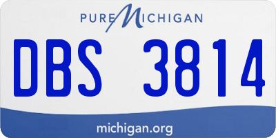 MI license plate DBS3814