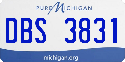 MI license plate DBS3831
