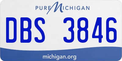 MI license plate DBS3846