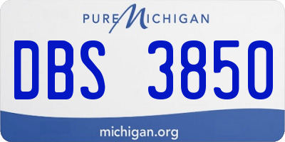 MI license plate DBS3850