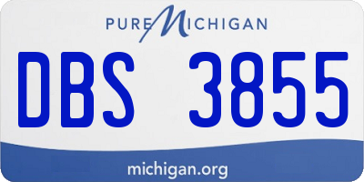 MI license plate DBS3855