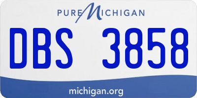 MI license plate DBS3858