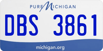 MI license plate DBS3861