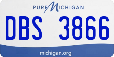 MI license plate DBS3866