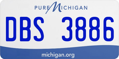 MI license plate DBS3886