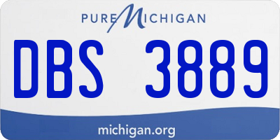 MI license plate DBS3889